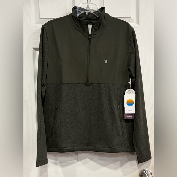 Vuori Men's Medium Sunday Element Half Zip Jacket Pullover Green NWT